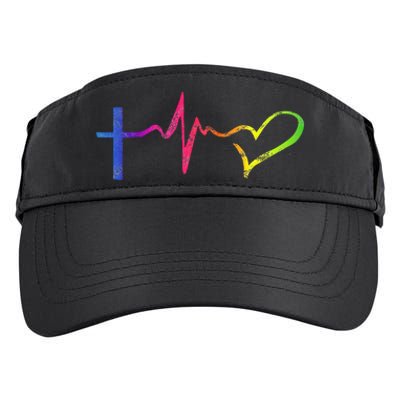 Inspirational Love Christian Heartbeat Scripture Adult Drive Performance Visor