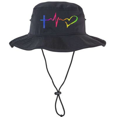 Inspirational Love Christian Heartbeat Scripture Legacy Cool Fit Booney Bucket Hat