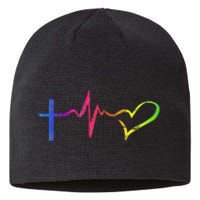 Inspirational Love Christian Heartbeat Scripture Sustainable Beanie