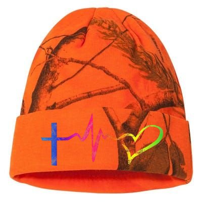 Inspirational Love Christian Heartbeat Scripture Kati Licensed 12" Camo Beanie