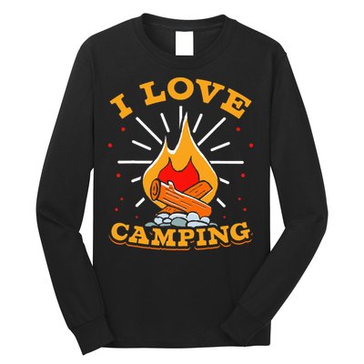 I Love Camping Lover Camp Campsite Camper Long Sleeve Shirt