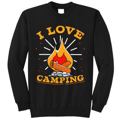 I Love Camping Lover Camp Campsite Camper Sweatshirt