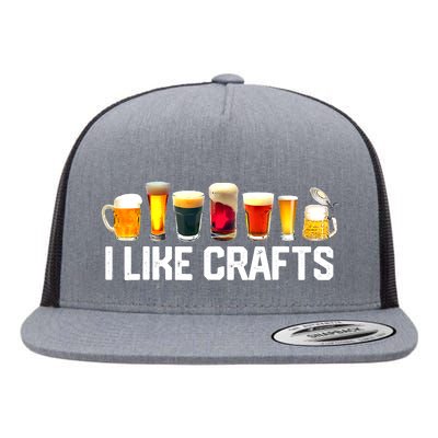 I Like Craft Beer Microbrew Hops Funny Dad M.e.n Flat Bill Trucker Hat