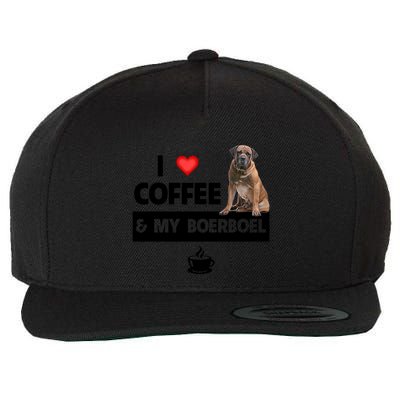 I Love Coffee And My Boerboel Hunting Dog Mom Dad Caffeine Great Gift Wool Snapback Cap