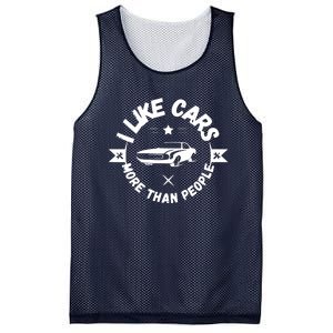 I Like Cars More Than People Funny Car Lovers Garage Gift Mesh Reversible Basketball Jersey Tank