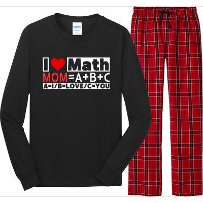 I Love Cool Math My Mommy Mom Funny Math Lover MotherS Day Long Sleeve Pajama Set