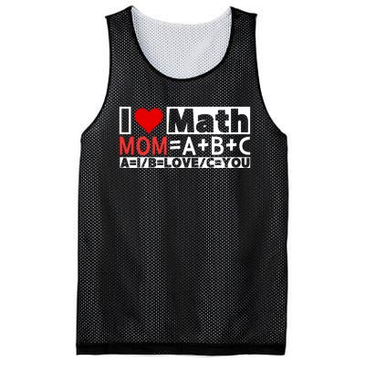 I Love Cool Math My Mommy Mom Funny Math Lover MotherS Day Mesh Reversible Basketball Jersey Tank