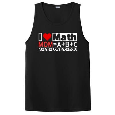 I Love Cool Math My Mommy Mom Funny Math Lover MotherS Day PosiCharge Competitor Tank