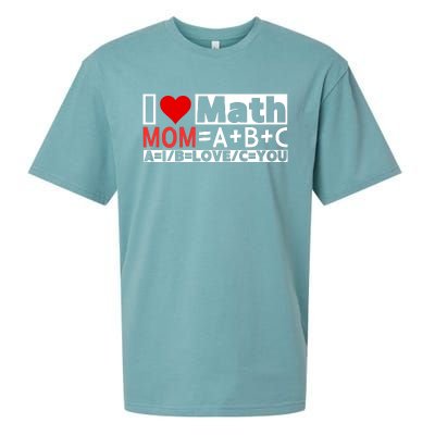 I Love Cool Math My Mommy Mom Funny Math Lover MotherS Day Sueded Cloud Jersey T-Shirt