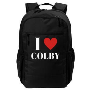 I Love Colby Heart Family Lover Daily Commute Backpack