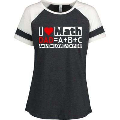 I Love Cool Math My Daddy Dad Funny Math Lover FatherS Day Enza Ladies Jersey Colorblock Tee