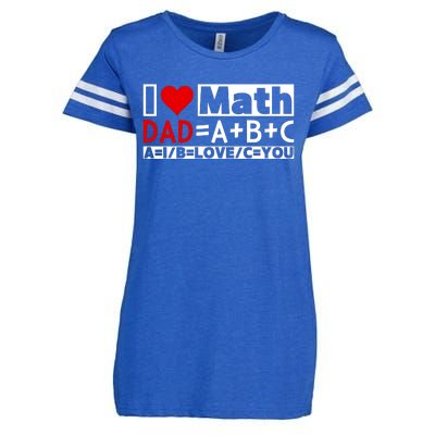 I Love Cool Math My Daddy Dad Funny Math Lover FatherS Day Enza Ladies Jersey Football T-Shirt