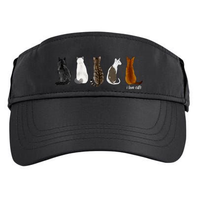 I Love Cats For Cat Lovers Cool Gift Adult Drive Performance Visor