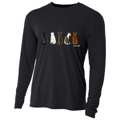 I Love Cats For Cat Lovers Cool Gift Cooling Performance Long Sleeve Crew