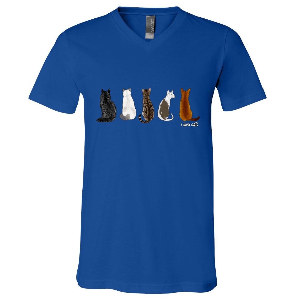 I Love Cats For Cat Lovers Cool Gift V-Neck T-Shirt