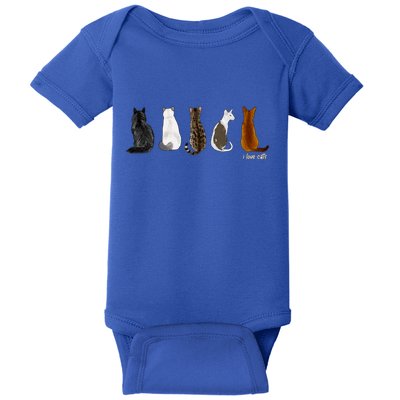 I Love Cats For Cat Lovers Cool Gift Baby Bodysuit