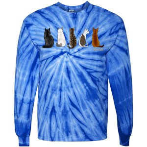 I Love Cats For Cat Lovers Cool Gift Tie-Dye Long Sleeve Shirt