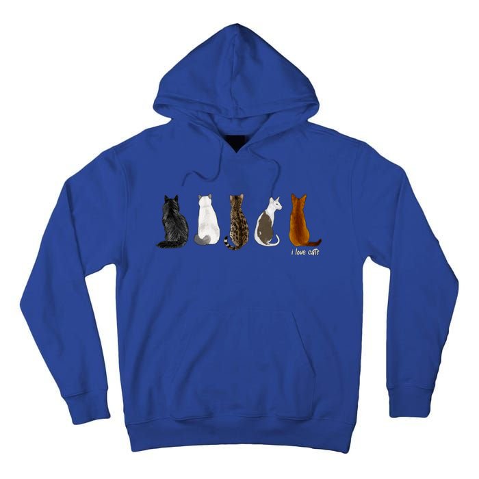 I Love Cats For Cat Lovers Cool Gift Tall Hoodie