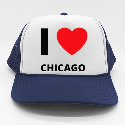 I Love Chicago Heart Illinois Love Fan Apparel Trucker Hat