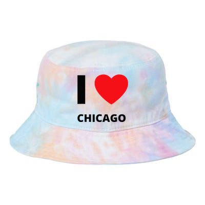 I Love Chicago Heart Illinois Love Fan Apparel Tie Dye Newport Bucket Hat