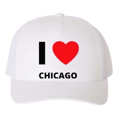 I Love Chicago Heart Illinois Love Fan Apparel Yupoong Adult 5-Panel Trucker Hat