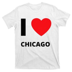 I Love Chicago Heart Illinois Love Fan Apparel T-Shirt