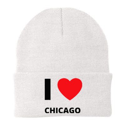 I Love Chicago Heart Illinois Love Fan Apparel Knit Cap Winter Beanie