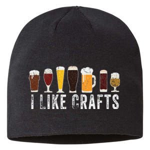 I Like Crafts Beer Brewer Home Brewing Making Drinking Dad Sustainable Beanie