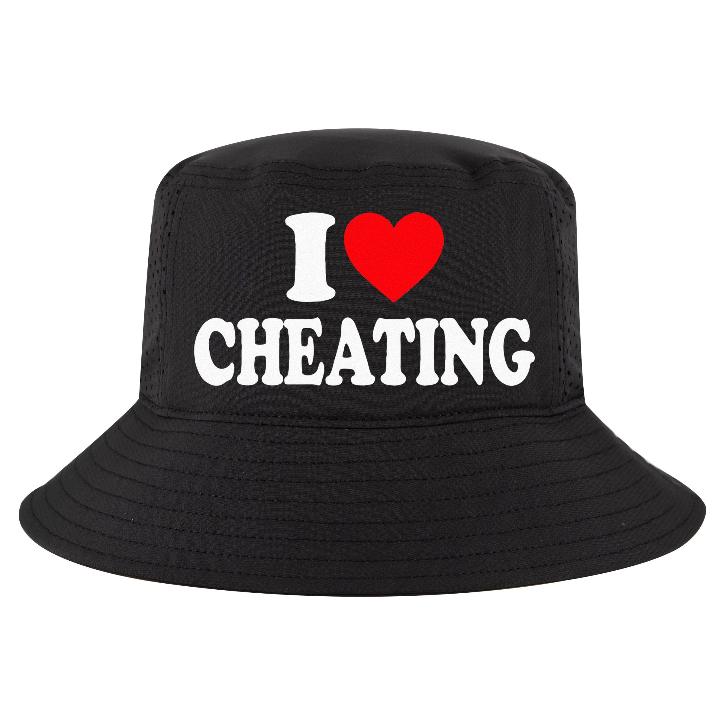 I Love Cheating I Heart Cheating Cool Comfort Performance Bucket Hat