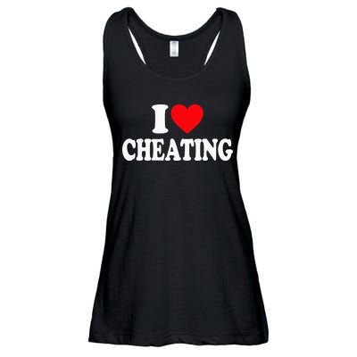I Love Cheating I Heart Cheating Ladies Essential Flowy Tank