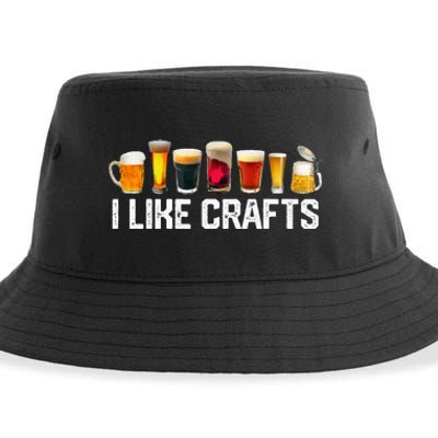 I Like Crafts Craft Beer Microbrew Hops Funny Sustainable Bucket Hat