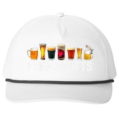 I Like Crafts Craft Beer Microbrew Hops Funny Snapback Five-Panel Rope Hat