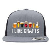 I Like Crafts Craft Beer Microbrew Hops Funny Flat Bill Trucker Hat