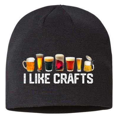 I Like Crafts Craft Beer Microbrew Hops Funny Sustainable Beanie