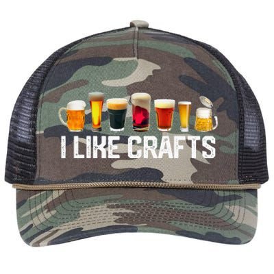 I Like Crafts Craft Beer Microbrew Hops Funny Retro Rope Trucker Hat Cap