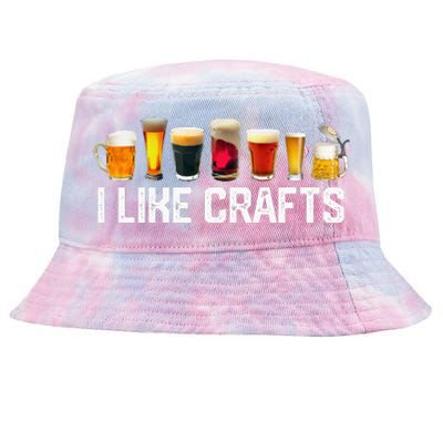 I Like Crafts Craft Beer Microbrew Hops Funny Tie-Dyed Bucket Hat