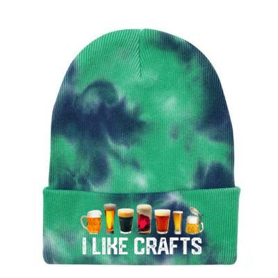 I Like Crafts Craft Beer Microbrew Hops Funny Tie Dye 12in Knit Beanie