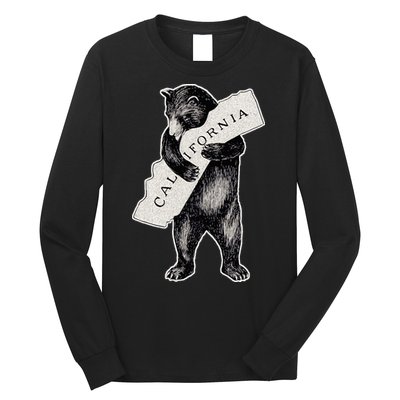 I Love California Artretro Vintage Cali Pride Bear Long Sleeve Shirt