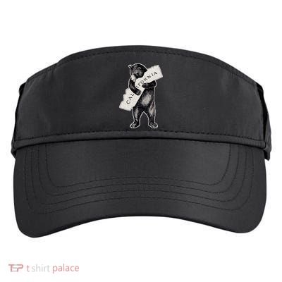 I Love California Artretro Vintage Cali Pride Bear Adult Drive Performance Visor