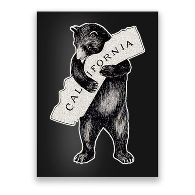 I Love California Artretro Vintage Cali Pride Bear Poster