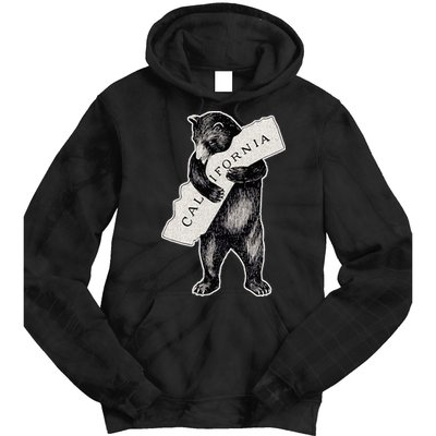 I Love California Artretro Vintage Cali Pride Bear Tie Dye Hoodie