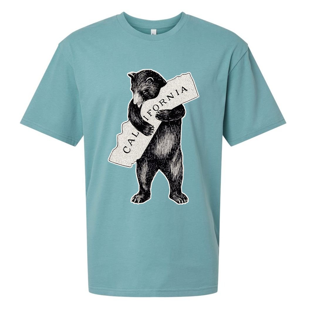 I Love California Artretro Vintage Cali Pride Bear Sueded Cloud Jersey T-Shirt