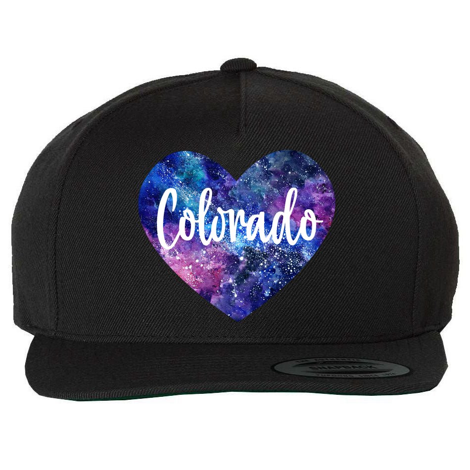 I Love Colorado Usa Funny Gift Wool Snapback Cap