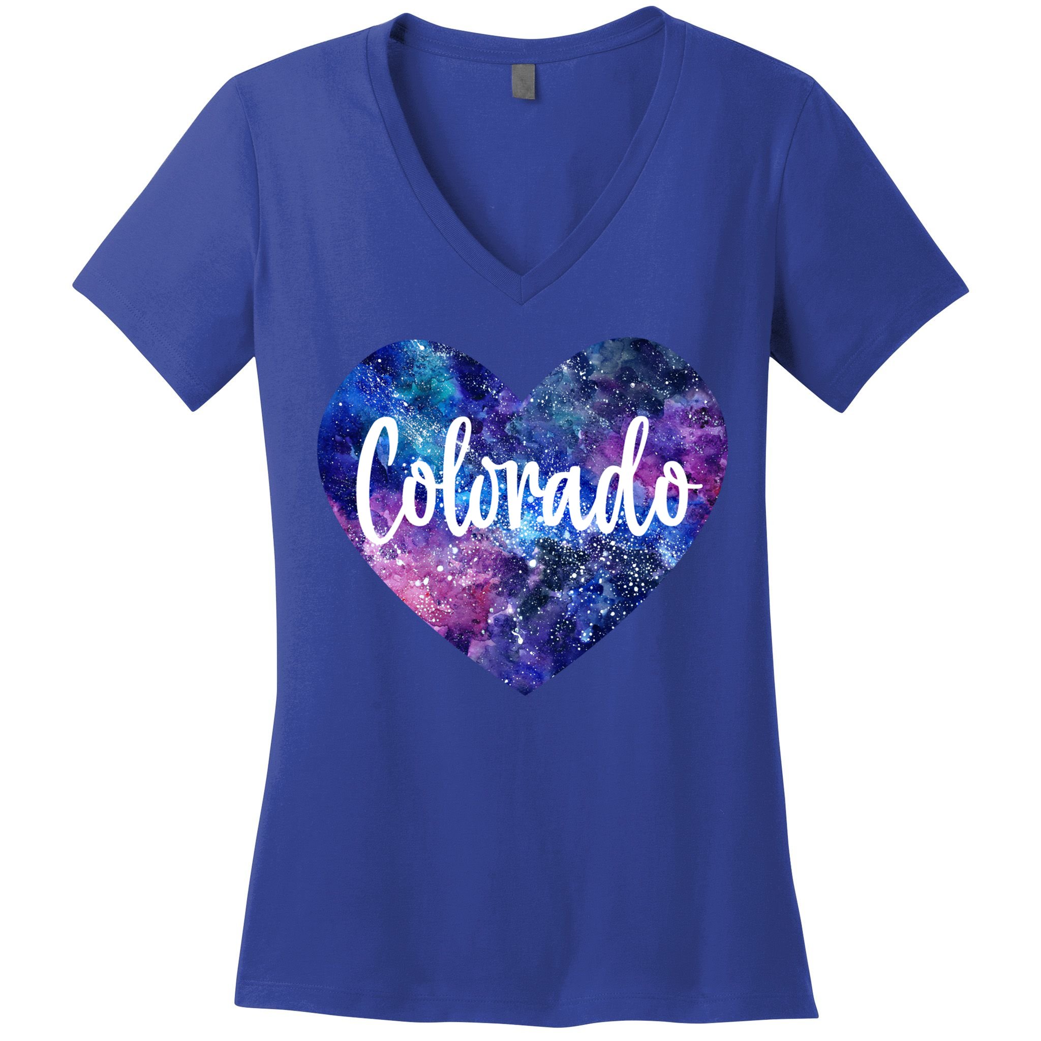 I Love Colorado Usa Funny Gift Women's V-Neck T-Shirt