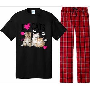 I Love Cats Gift Cat Lover Tee Gift I Love Kittens Gift Cool Gift Pajama Set