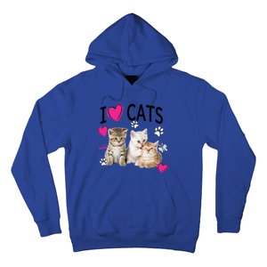 I Love Cats Gift Cat Lover Tee Gift I Love Kittens Gift Cool Gift Hoodie