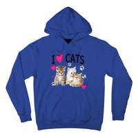 I Love Cats Gift Cat Lover Tee Gift I Love Kittens Gift Cool Gift Hoodie