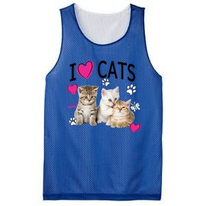 I Love Cats Gift Cat Lover Tee Gift I Love Kittens Gift Cool Gift Mesh Reversible Basketball Jersey Tank