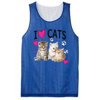 I Love Cats Gift Cat Lover Tee Gift I Love Kittens Gift Cool Gift Mesh Reversible Basketball Jersey Tank