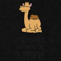 I Like Camels And Maybe Like 3 People Funny Camel Ladies PosiCharge Tri-Blend Wicking Tank